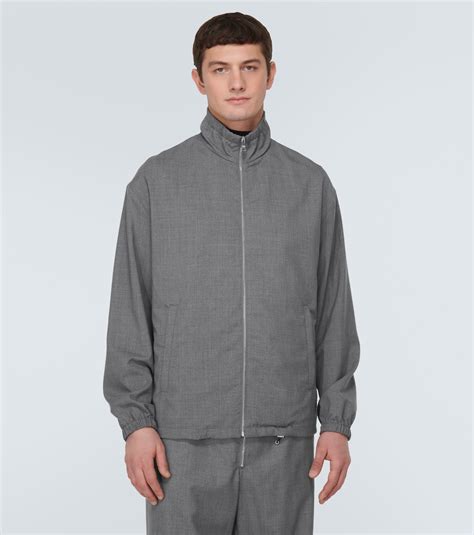 Blouson aus Schurwolle in Grau 